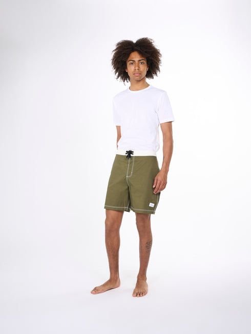 KnowledgeCotton Apparel - Board simtröjor - GRS/Vegan PETA - Burnt Olive